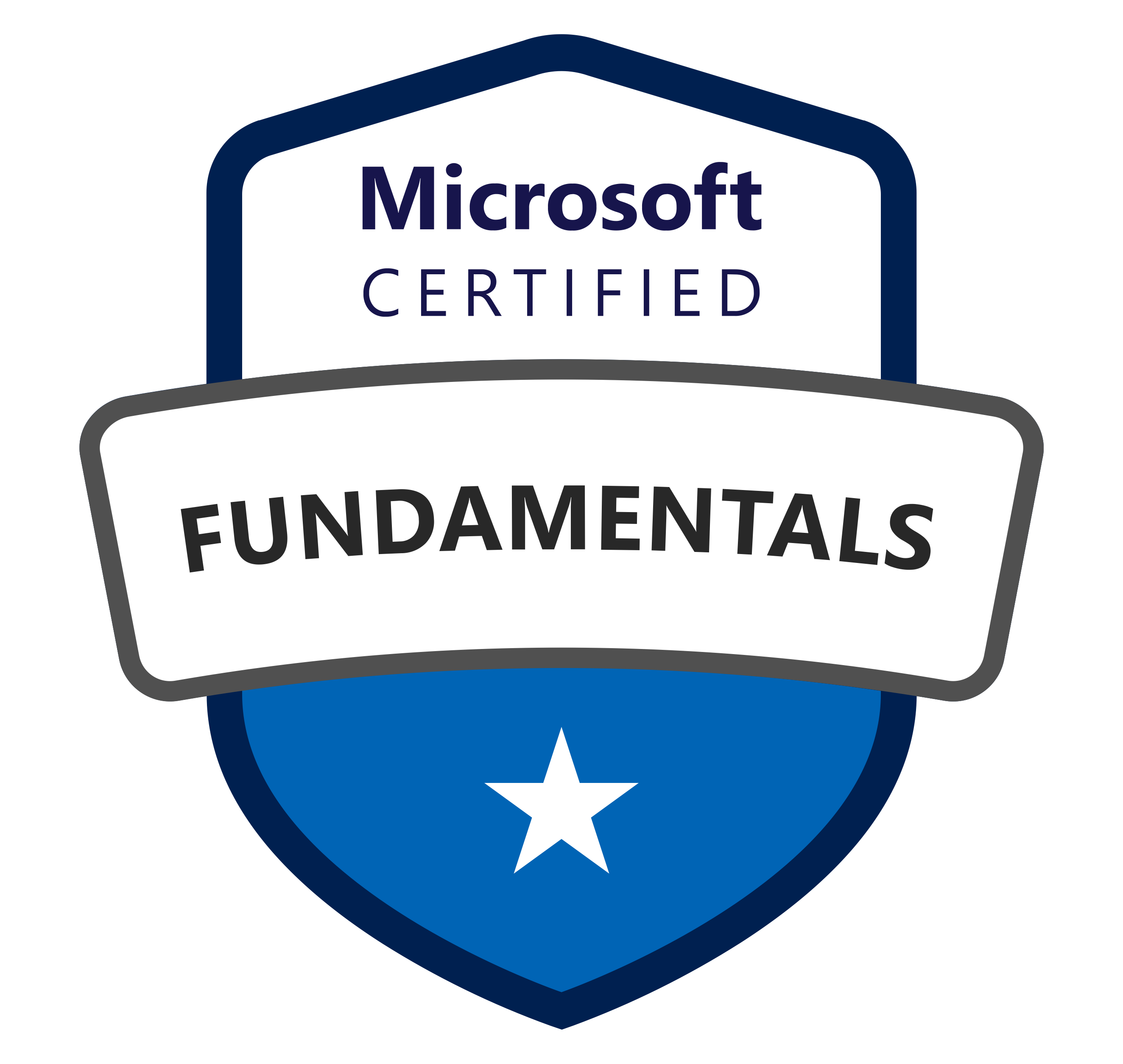 Microsoft Certified — Azure Fundamentals (AZ-900) badge